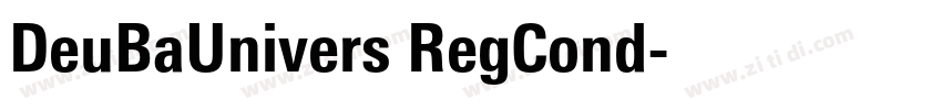 DeuBaUnivers RegCond字体转换